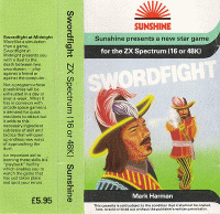 Swordfight ZX Spectrum US box art